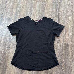 Scrubstart Black Short Sleeve Women's Top
